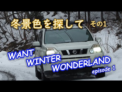 冬景色を探して(ｴｸｽﾄﾚｲﾙ車中泊ｷｬﾝﾌﾟ)【Want winter wonderland by X-trail car camp】