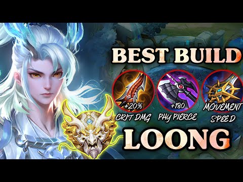 TRY THIS BUILD FOR LOONG TO RANK UP FAST! | LOONG INSANE DAMAGE RANK GRANDMASTER - HONOR OF KINGS