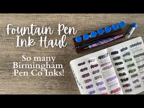 FOUNTAIN PEN INK HAUL // More Birmingham Pen Co Inks and Testing on Five Papers! #fountainpenink