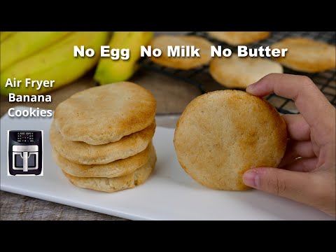 Banana Cookies In Air Fryer | No Egg No Milk No Butter Cookies