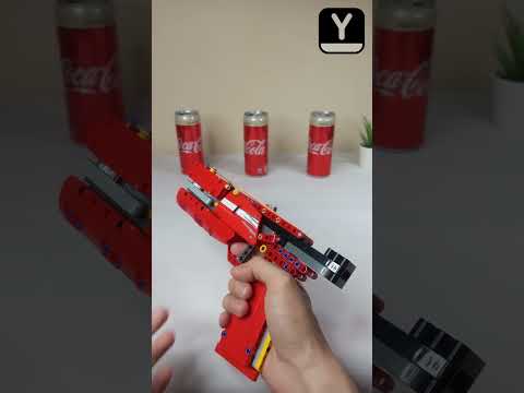 Lego Cyberpunk style Pistol - Blowback Rubber Band Gun #shorts