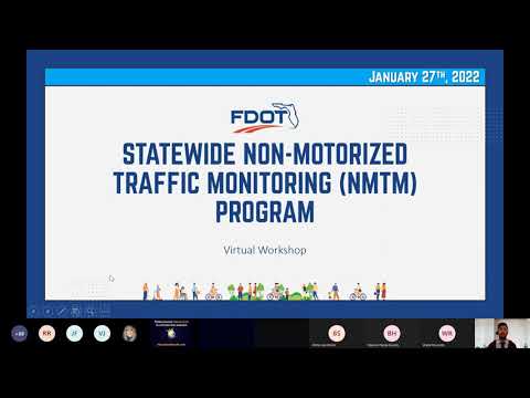 2022 FDOT Statewide Non-Motorized Traffic Monitoring Program Virtual Workshop