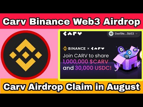 Carv Airdrop |Carv Binance Web3 Wallat Airdrop| Binance 1 Million CRV Token Airdrop |Binance Airdrop