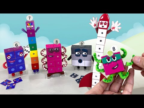 DIY Numberblocks Toys  6 to 10 - Magnetic Cubes Poseable Figures ||  Keiths Toy Box