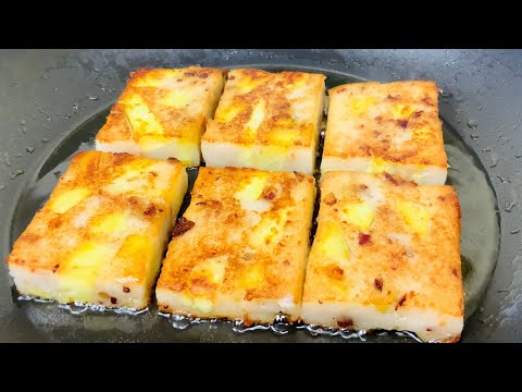 有朋友提问用地瓜代替萝卜来做萝卜糕可以吗？Sweet Potato Cake