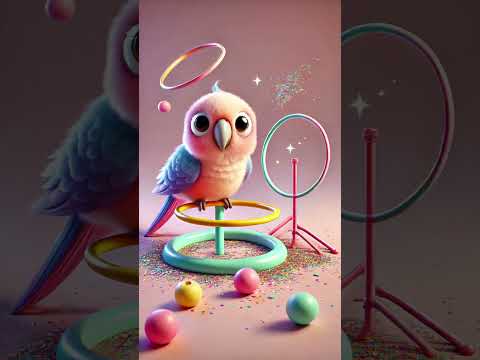 Parrot's Story Melody: Amazing Talent #cute #music #gentlemusic #softmusic #3d #parrot