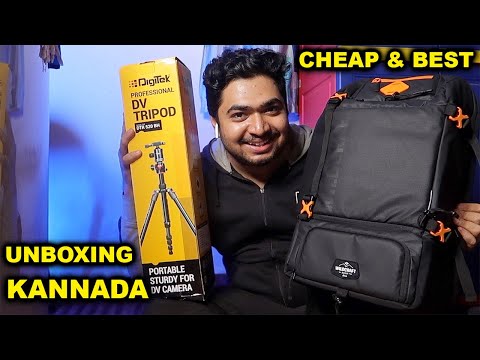 UNBOXING NEW TRAVEL BAGPACK AND TRAVEL TRIPOD | KANNADA YOUTUBER Below 5000rs #thegeekindia