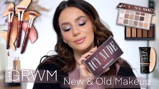 GRWM: Full Face of NEW & OLD MAKEUP : Trying the Huda Beauty Icey Nude Palette || Tania B Wells