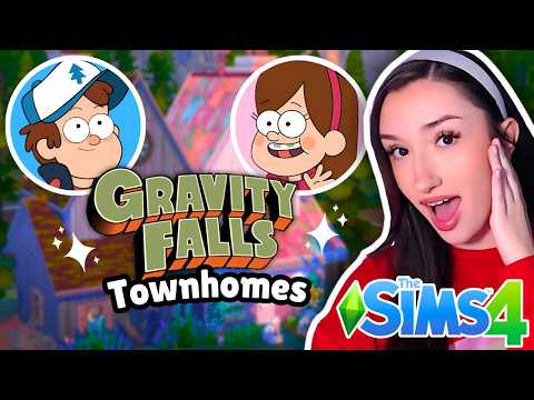 I built Townhomes for Dipper and Mabel Pines from Gravity Falls in The Sims 4