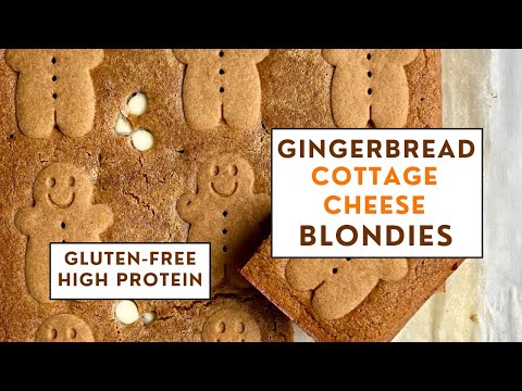 High Protein Healthy Gingerbread Blondies – Holiday Dessert You NEED to Try!