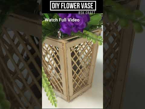 How To Make A Flower Vase |DIY Flower Pot Ideas | Flower Vase with Popsicle Sticks. #shorts