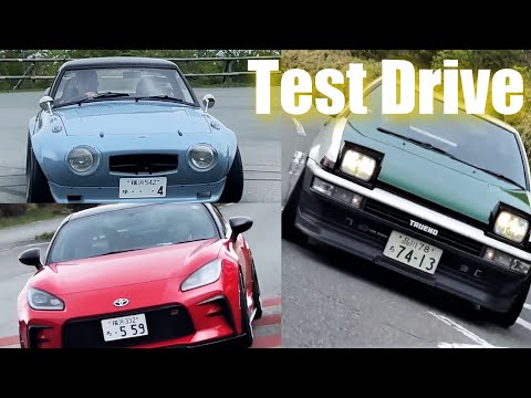 Toyota's Vintage & Newest : Toyota Sports 800 & AE86 & GR86 Test Drive - DK Tsuchiya, NOB, MAX Orido