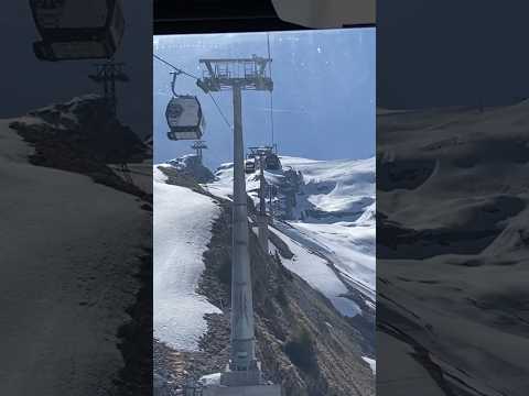 Breathtaking view of the TITLIS Gondolas from Trübsee to Stand Gondola lift station.