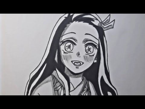 How to Draw Nezuko Chan - Easy Anime Drawing Coloring for beginner