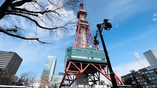 [4K60FPS] Sapporo Station to Sapporo TV Tower (Japan)