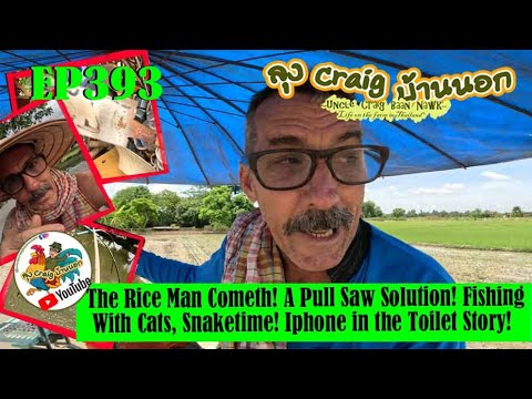 EP393 The Rice Man Cometh! A Pull Saw Solution! Fishing with Cats! Iphone in the Toilet Story!