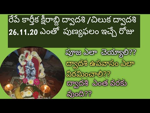 ksheerabdi Dwadasi pooja vidhanam /ksheerabdi Dwadasi pooja/ chiluku Dwadasi #ksheerabdi #karthika