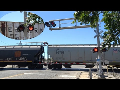 UP 2617 Grain Train North | Pecos Ave. Railroad Crossing, Modesto CA