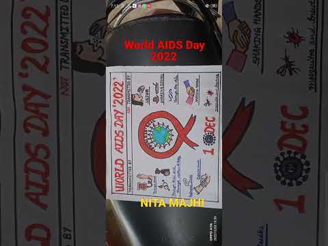 World AIDS day 1Dec 2022 poster competition , how to draw aids day poster   #creativeideas #shorts