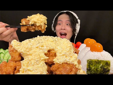 ASMR Chicken Nanban with plenty of tartar sauce‼️【eating sound/mukbang】