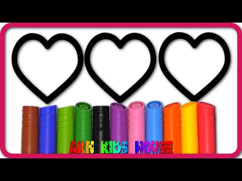 Heart Coloring Page ( Glitter ) | Learn Colors for Children | Akn Kids House