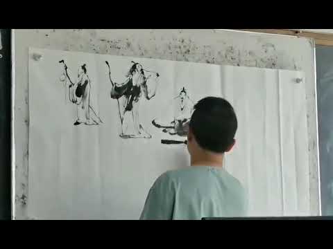 墨者海青·国画大寫意人物畫中国书画教学Chinese painting video