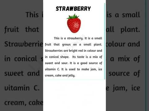 #shorts English Reading // Paragraph on Strawberries