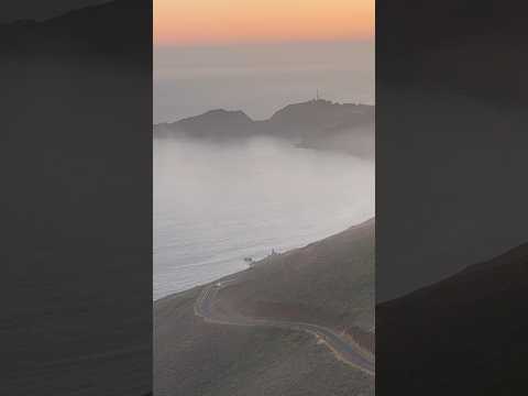 Sunset view of Point Diablo, the Pacific Ocean and Conzelman Rd from Hawk Hill near SF!