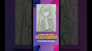 I tried the quick sketch of Takane Lui for Holoctober 2024 #luillust #shorts