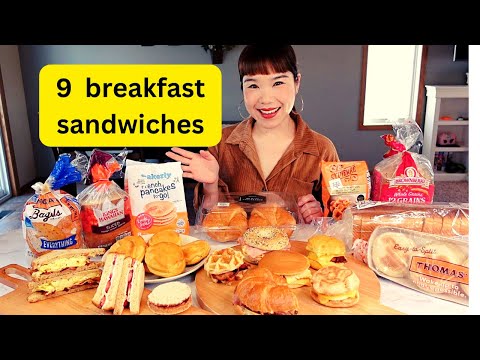 9 kinds of breakfast sandwiches, 9 types of bread and buns, make them at home, include McDonald's