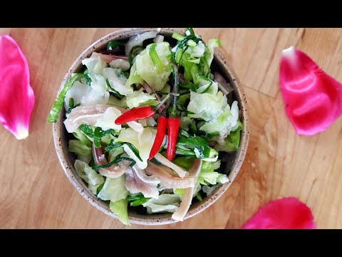 How to make Lao Pickled Cabbage - Som Pak Galum