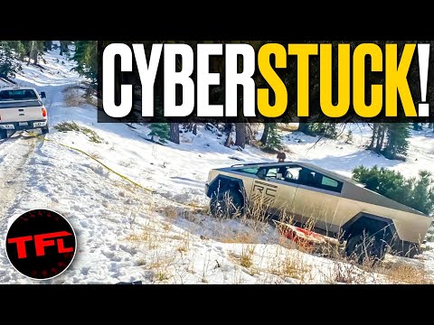 Cybertruck vs Snow FAIL! Rescued by Old Ford F-250!