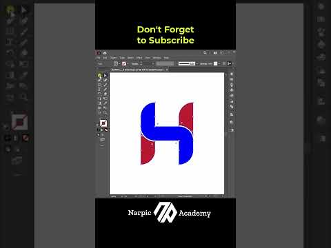 Adobe Illustrator - Letter H Logo Design with Rectangle