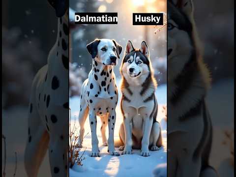 🐾✨ Dog Fusion: Transforming Dalmatian & Siberian Husky | Dalsky Hybrid 🐶❄️#shorts #hybrid #dog