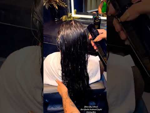 Long #Hair keratin & Straightening Treatment 💎 #shorts