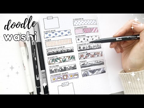 Tutorial: Drawing "Fake" Washi Tape for Bullet Journals & Planners