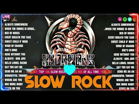 Greatest Hits Slow Rock Ballads 70s 80s 90s🍒 Scorpions, Aerosmith, BonJovi, Led Zeppelin, The Eagles