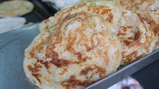 Super Flaky Scallion Pancake - Taipei Taiwan 天津葱抓餅