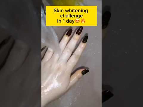 1 Day Full Skin Whitening Challenge🔥💯 #shortsfeed #shorts #youtubeshorts