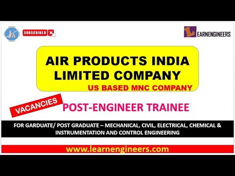 ENGINEER TRAINEE - VACANCIES FOR B.TECH & M.TECH/MS STUDENTS IN AIR PRODUCTS INDIA LIMITED COMPANY