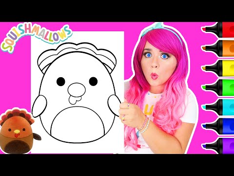 Coloring Squishmallows Terry the Turkey Coloring Page | Ohuhu Art Markers