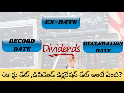 what is record date || what is ex- date || waht is dividend decleration date || announced date