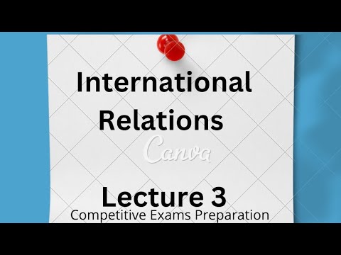 International Relation | Lecture 3 | IR | CSS PMS |