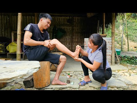 Dan's leg is not good because he slipped. Linh picks grapefruit to sell, Find a cure for Dan