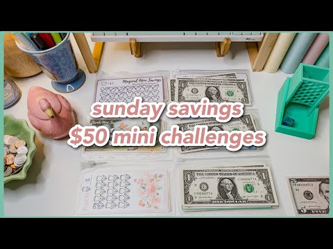 $50 mini savings challenge stuffing | september #1 | sunday savings | budgetwithamanda