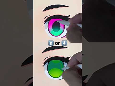 Speed Colouring Anime Eyes easy step by step #shorts #drawing #anime