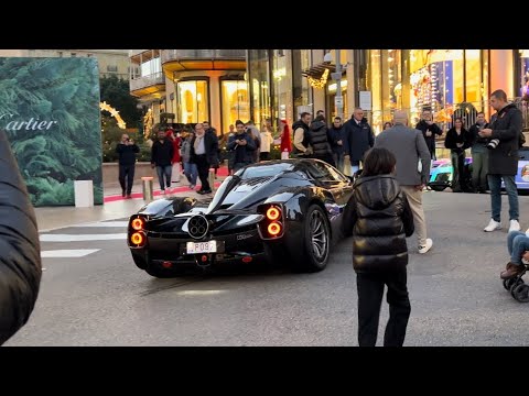 Multi-Millionaires driving Full carbon fiber Pagani Utopia and Bugatti Veyron Chocolate in Monaco