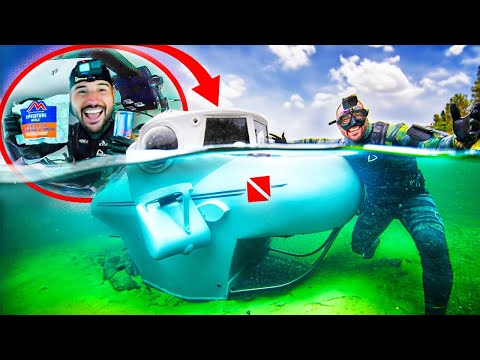 Mini SUBMARINE Catch & Cook UNDERWATER! (New World Record!)