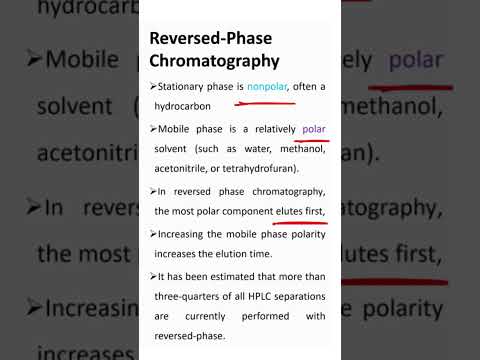 Reversed Phase Chromatogrphy Shorts| What is Reversed Phase Chromatogrphy in HPLC #hplc #shorts