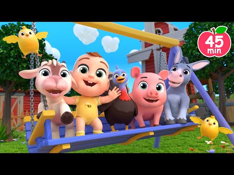 Teddy Plays on the Swing Song with Farm Animals + More Lalafun Nursery Rhymes & Kids Songs